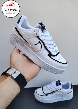 Жіночі кросівки nike air force 1 shadow white/black