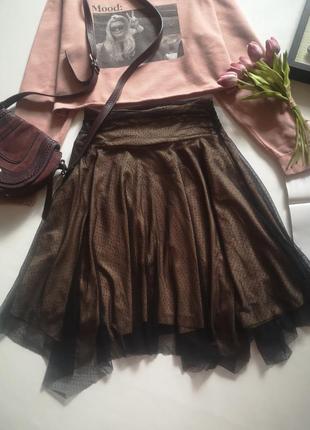 Фатинова спідниця, юбка, міді, американська, heart moon star, єврофатін, розширена,1 фото