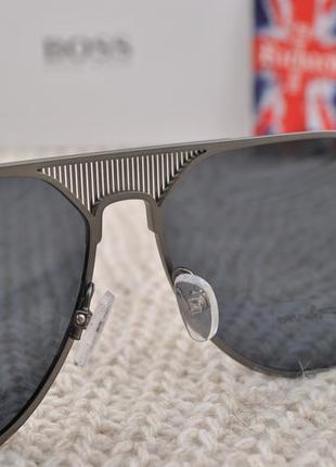 Фирменные солнцезащитные очки капля авиатор с шеромой thom#ard polarized t990436 фото