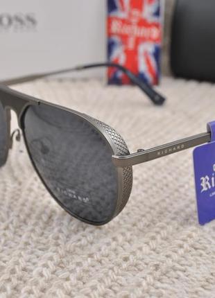 Фірмові сонцезахисні окуляри крапля авіатор з шорою thom richard polarized tr90437 фото