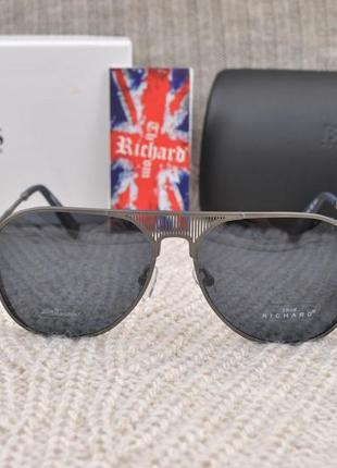 Фірмові сонцезахисні окуляри крапля авіатор з шорою thom richard polarized tr90433 фото