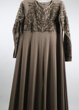 Винтаж платье с бисером и вышивкой платья макси1 фото