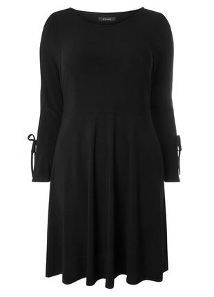 Черное стречевое платье evans 30-32 uk наш р. 64-661 фото