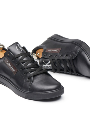 Натуральні шкіряні кеди кросівки туфлі для чоловіків натуральные кожаные кроссовки кеды туфли  натур4 фото