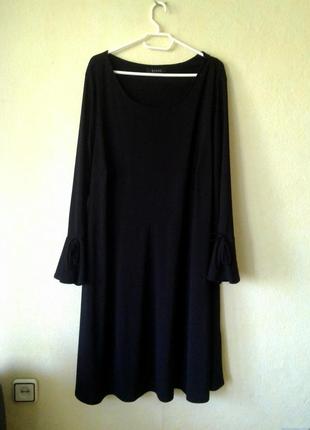 Черное стречевое платье evans 30-32 uk наш р. 64-666 фото
