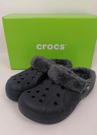 Розпродаж! утеплені крокси сабо crocs navy сині