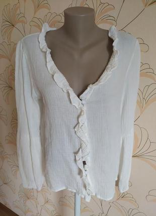 Актуальная блуза из муслина,муслиновая блуза,рубашка из муслина,белая блуза,хлопковая блузка2 фото
