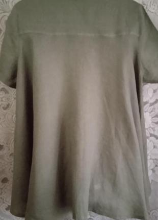 Стильная , модная  рубашка -туника , нат. лен , р. 48-542 фото