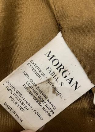 Шкіряний піджак жіночий morgan коричневий блейзер жакет9 фото