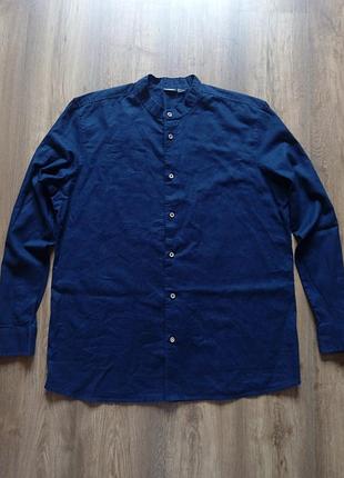 Льняная рубашка livergy без воротника