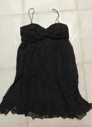 Брендовые платье с шелка чёрное caramelo