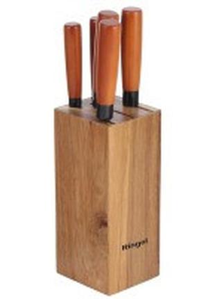 Наборы ножей ringel elegance набор из 5 ножей в бревне (rg-11006-6) tzp138