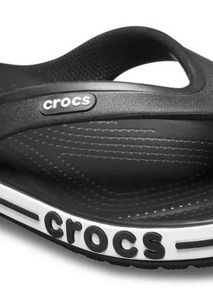 Вьетнамки крокс crocs bayaband flip black / white2 фото