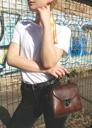 Модная сумочка, кросс-боди, ретро, ручка и ремень через плечо
