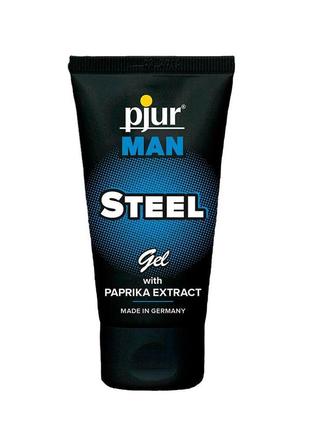 Гель для пениса стимулирующий pjur man steel gel 50 ml с экстрактом паприки и ментолом