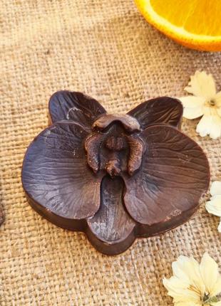 «брауни с нероли» натуральное мыло, с нуля. орхидея. ручная работа. шоколад, нероли.