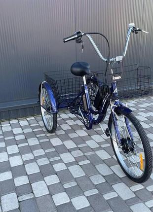 Триколісний електровелосипед 24" cubic-bike meridian 500 w 18 ah 48 v2 фото
