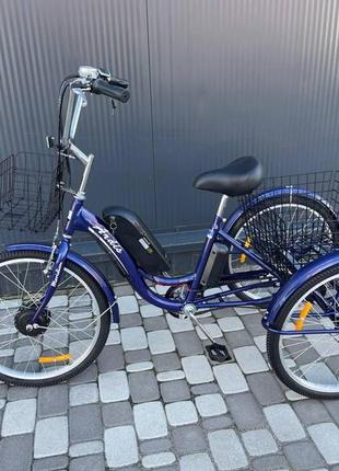 Триколісний електровелосипед 24" cubic-bike meridian 500 w 18 ah 48 v