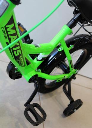 Двоколісний велосипед corso maxis на 14 дюймів зелений 142015 фото