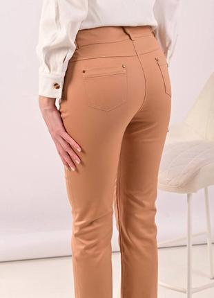Стильные женские брюки в цвете беж 46-48рр3 фото