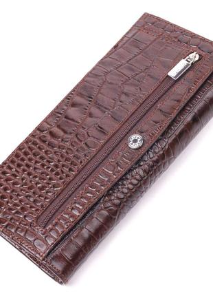 Бумажник мужской из натуральной фактурной кожи karya 21434 коричневый2 фото