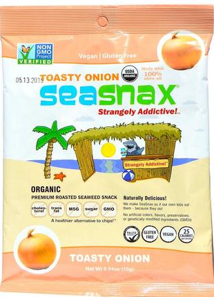 Seasnax, toasty onion, roasted seaweed snack, 5 sheets - .54 oz (15 g)