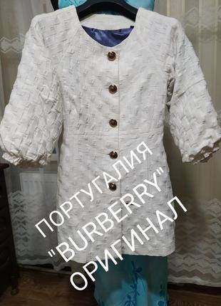 💖👌шикарный белый жакет,пиджак от бренда "burberry"1 фото