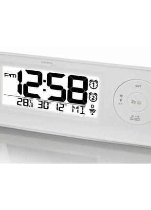 Будильник настольный стильный technoline wt498 white (wt498) электрический