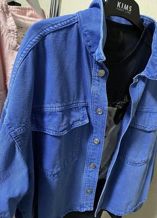 Джинсовая курточка рубашка джинсовка куртка пиджак жакет новая коллекция zara піджак5 фото