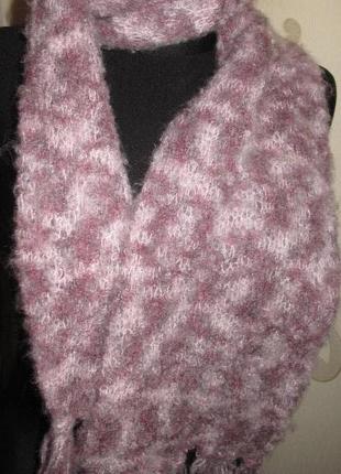 Рожевий теплий шарф per una1 фото