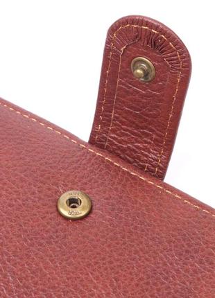 Вертикальне чоловіче портмоне з натуральної шкіри 21399 vintage коричневий3 фото