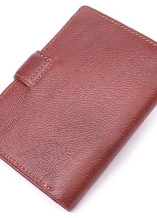 Вертикальне чоловіче портмоне з натуральної шкіри 21399 vintage коричневий2 фото