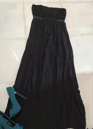 Платье в пол с открытой спиной stradivarius