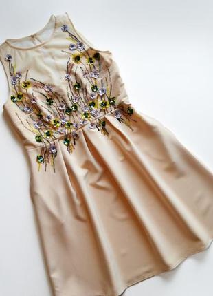 Премиум коллекция шикарное платье с цветами1 фото