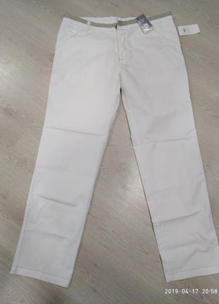 Белые брюки 52-54 коттон1 фото