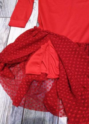 Червоне міді-сукня з фатиновой спідницею від malyk2 фото