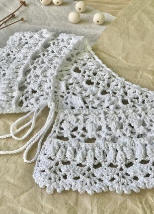 Шикарный воротник shine для вечернего образа,стильное кружево,ручная работа...