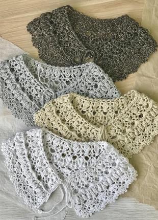 Шикарный воротник shine для вечернего образа,стильное кружево,ручная работа...