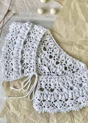 Шикарный воротник shine для вечернего образа,стильное кружево,ручная работа...