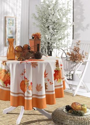 Скатертина maison d'or 160q garden pumpkin orange