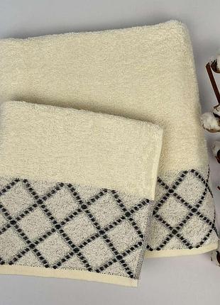 Набор полотенец cottonize 2 шт cod141 молочный