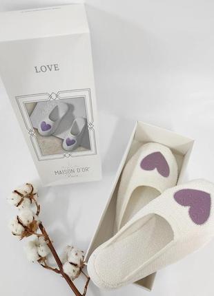 Тапочки maison d'or love slipper lilac