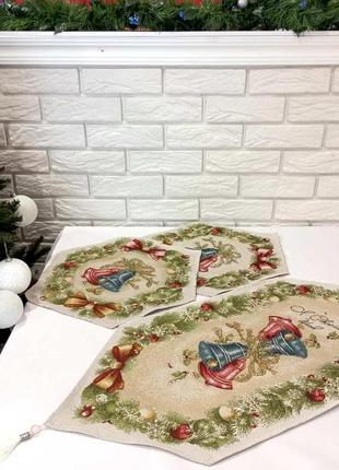 Набор новогодних дорожек 35х85 + 35х45(1+2) st-136 в коробке