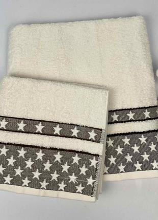 Набор полотенец cottonize 2 шт cod119 молочный