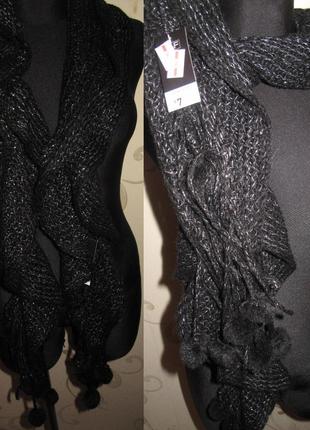 Чорний теплий шарф f&f новий бірки