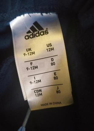 Классные спортивные штанишки, брюки adidas на 9-12 месяцев4 фото