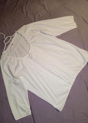 Натуральна-100% бавовна,трикотажна,біла блузка,бохо,великого розміру,rosebud4 фото