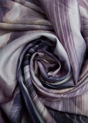 Ткань плательная атлас шелк стрейч фіолет