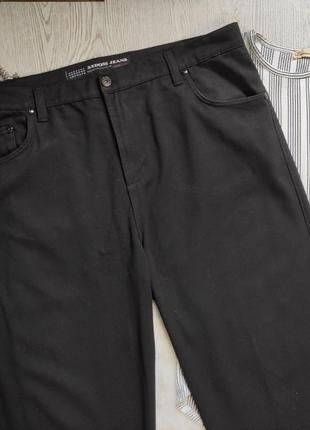Черные джинсы брюки штаны стрейч прямые высокая талия посадка высокий рост широкие4 фото