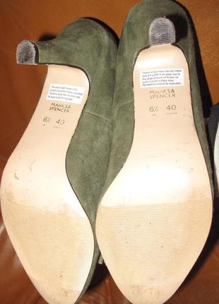 Зелені туфлі замша m&s р405 фото